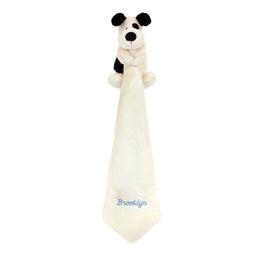 Personalised Bashful Black & Cream Puppy Soother